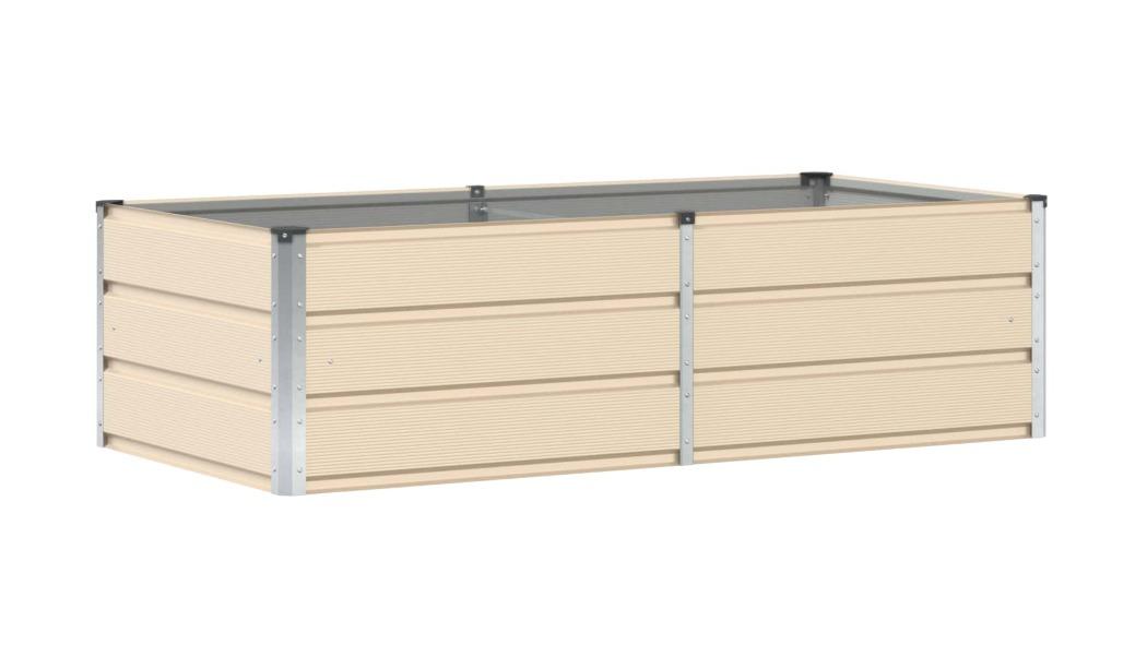 vidaXL Ivory Steel Modern Planter - 160 x 80 x 45cm