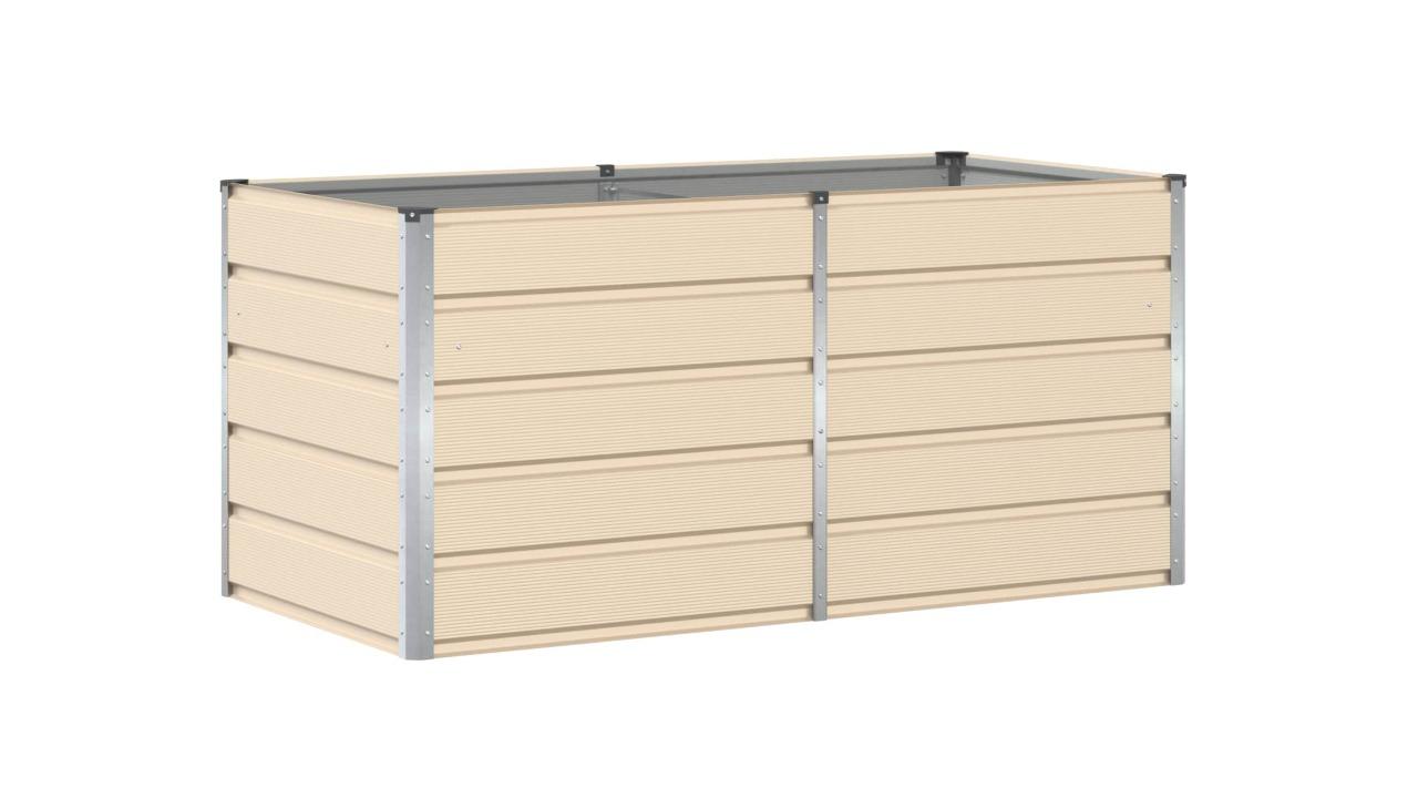 vidaXL Ivory Steel Modern Planter - 160 x 80 x 75cm