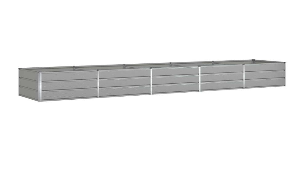 vidaXL Light Grey Galvanised Steel Planter - 480 x 100 x 45cm