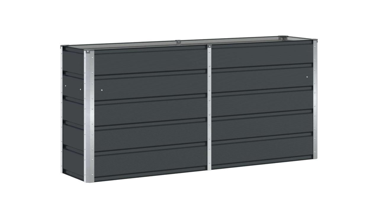 vidaXL Anthracite Modern Planter - 160 x 40 x 75cm