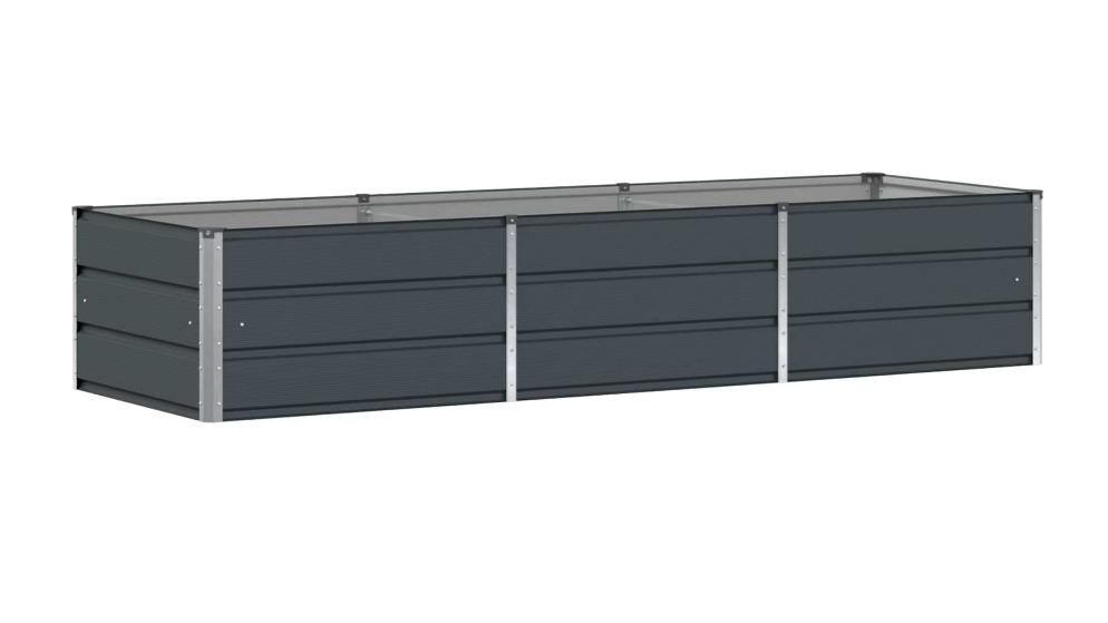 vidaXL Anthracite Cool Steel Planter - 240 x 80 x 45cm