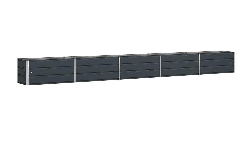 vidaXL Anthracite Cool Galvanised Steel Planter - 480 x 50 x 45cm