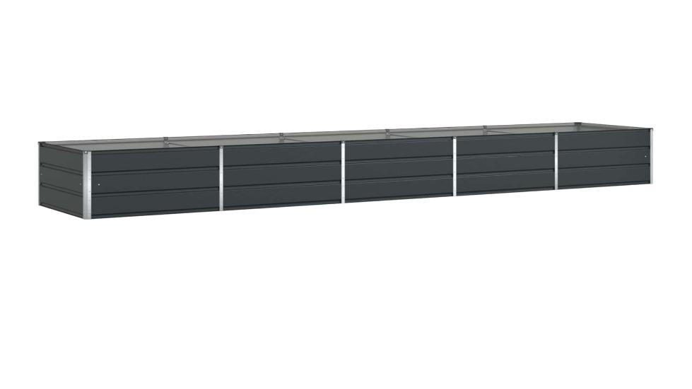 vidaXL Anthracite Galvanised Steel Planter - 480 x 100 x 45cm