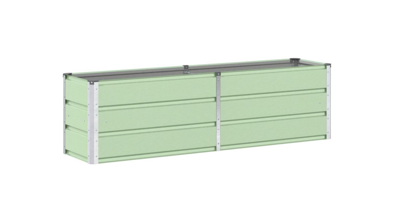 vidaXL Green Modern Flair Steel Planter - 160 x 40 x 45cm
