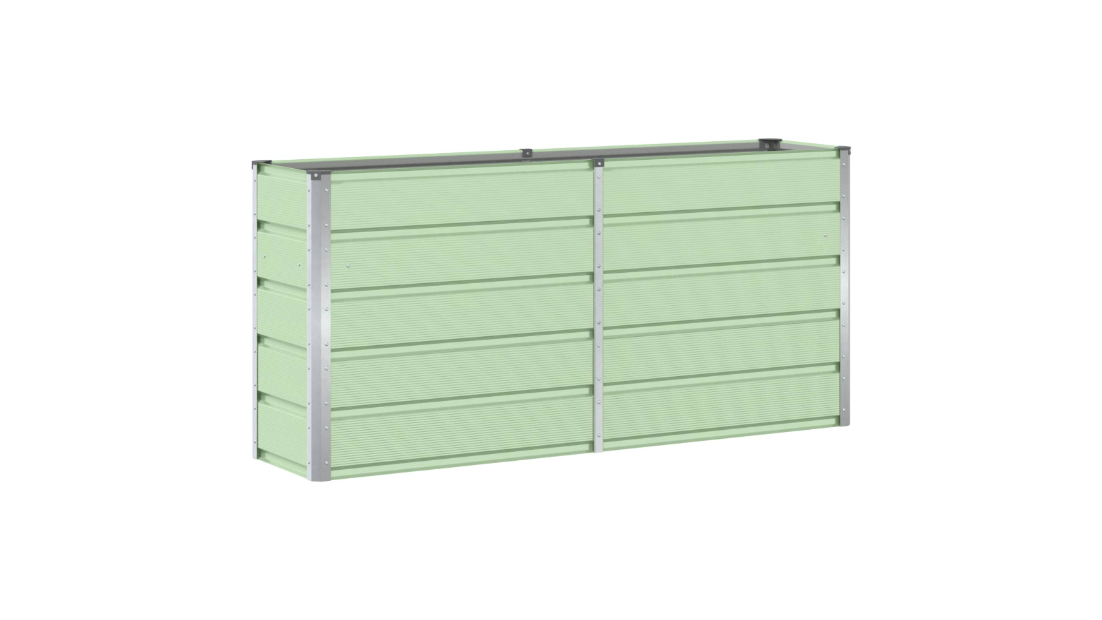 vidaXL Green Modern Flair Steel Planter - 160 x 40 x 75cm