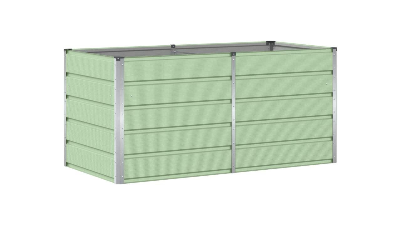 vidaXL Green Modern Steel Planter - 160 x 80 x 75cm
