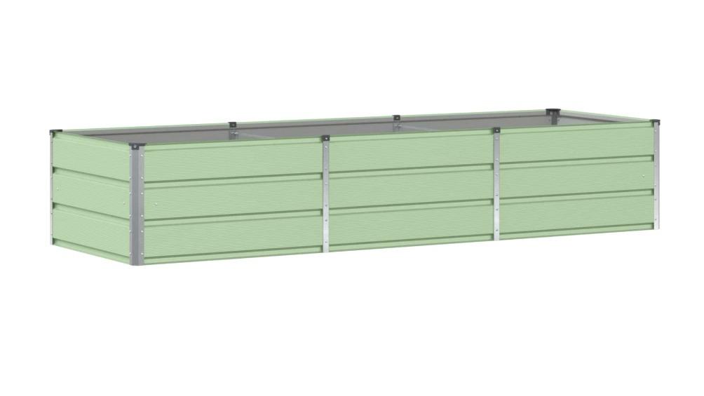 vidaXL Green Modern Steel Planter - 240 x 80 x 45cm
