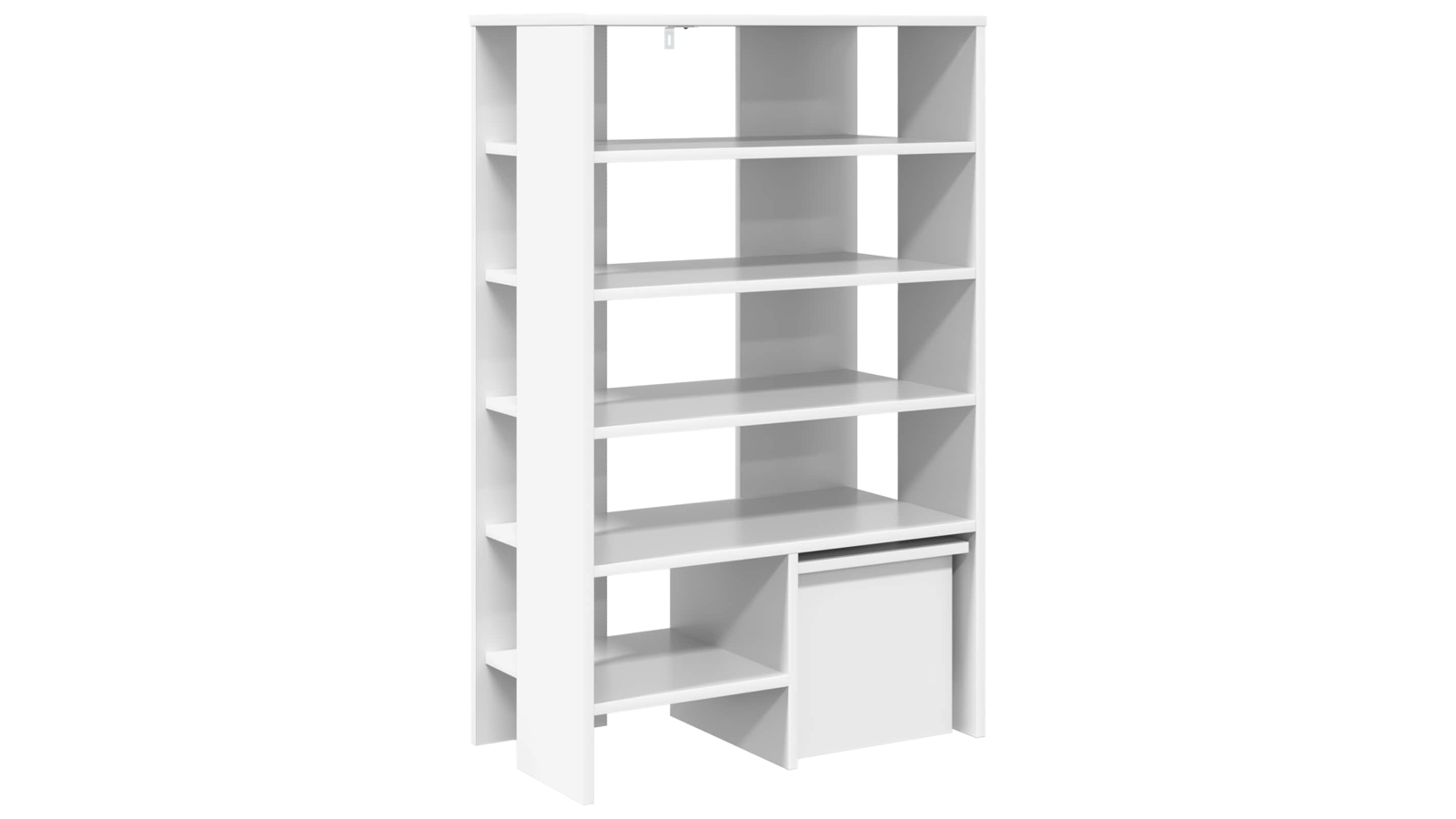 vidaXL 2 Piece White Engineered Wood Shoe Cabinet with Shelf