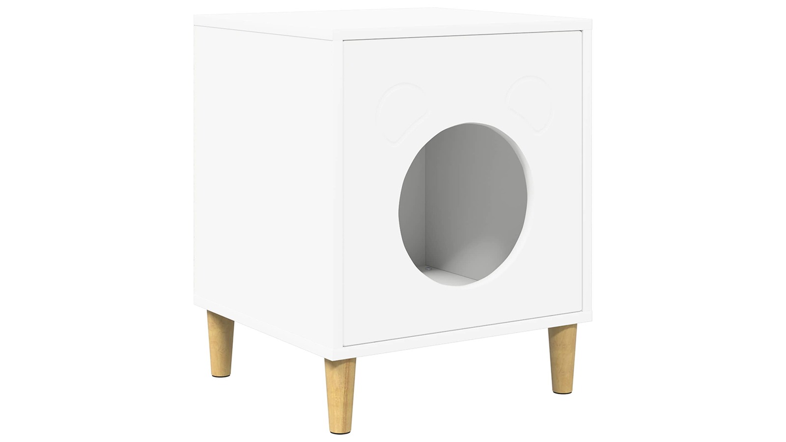 vidaXL White Engineered Wood 42.5 x 40 x 53cm Cat House
