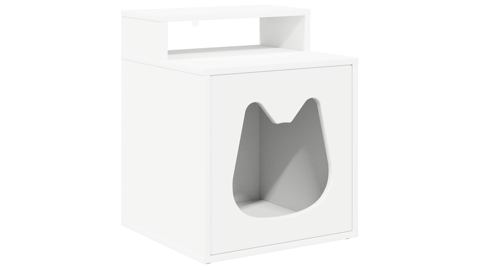 vidaXL White Engineered Wood 42.5 x 40 x 53.5cm Cat House