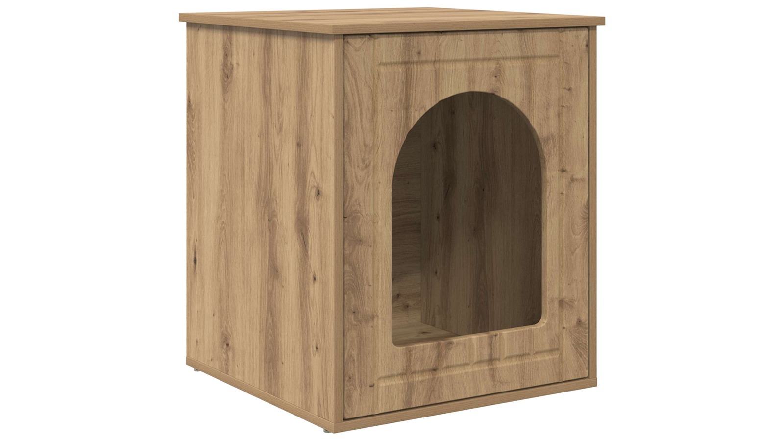 vidaXL Engineered Wood 53 x 52 x 62cm Cat House - Artisan Oak