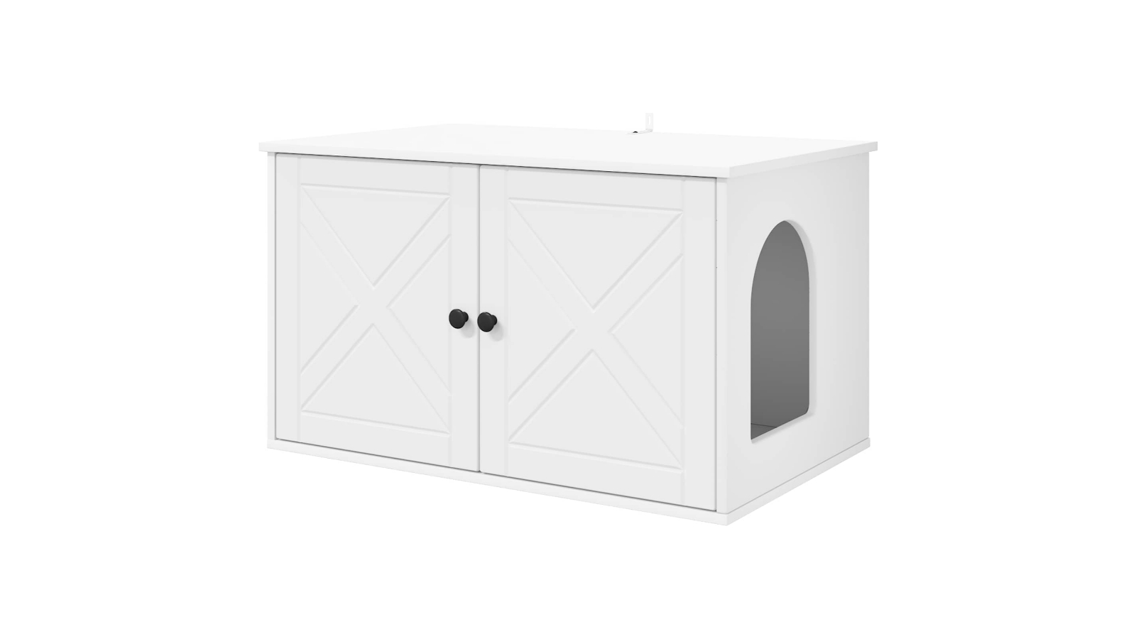 vidaXL 85 x 55 x 50.5cm Engineered Wood Cat House - White