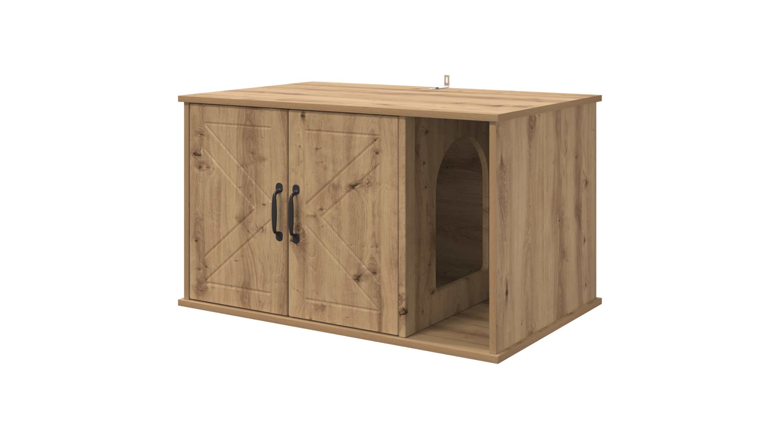 vidaXL 85 x 55 x 50cm Engineered Wood Cat House - Artisian Oak