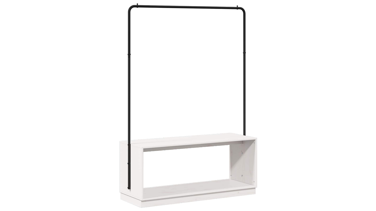 vidaXL 112 x 40 x 158.5cm Clothes Rack with Storage - White/Black