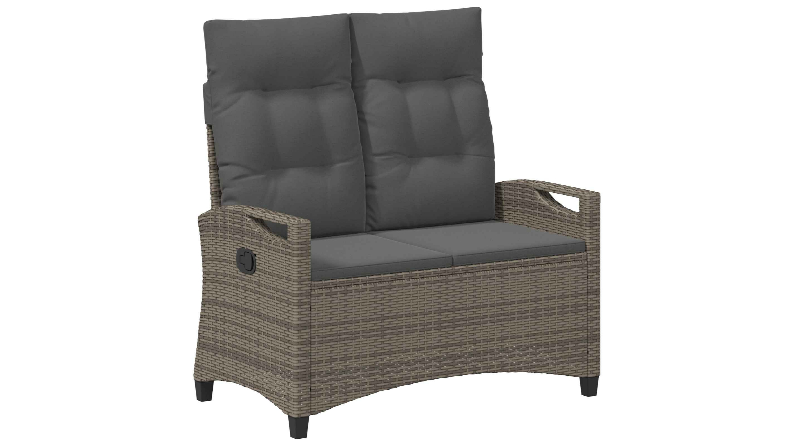 vidaXL 105 x 60 x 112cm Garden Bench with Pillow - Grey/Dark Grey