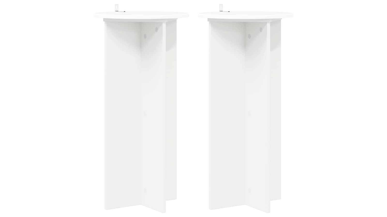 vidaXL 2 Piece White Engineered Wood Elevated Plant Stand - 40 x 80cm