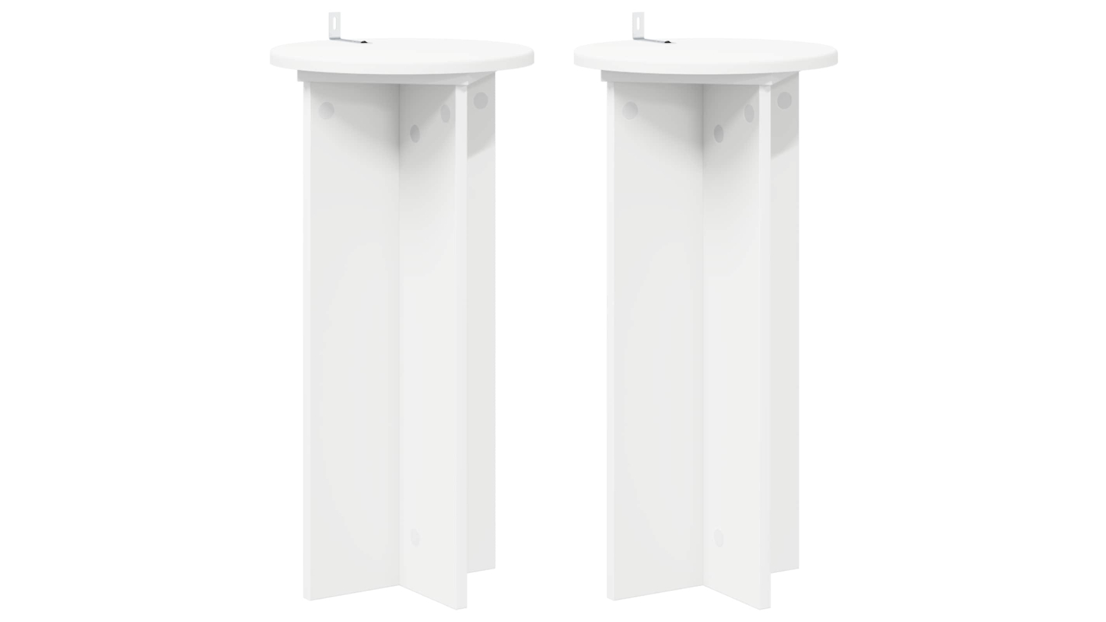 vidaXL 2 Piece White Engineered Wood Elevated Plant Stand - 29.5 x 60cm