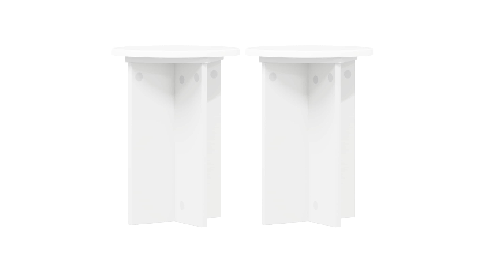 vidaXL 2 Piece White Engineered Wood Elevated Plant Stand - 29.5 x 40cm