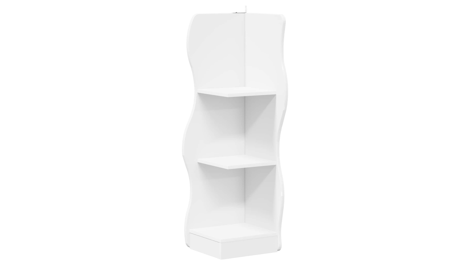vidaXL White Engineered Wood 34 x 33 x 102cm Corner Shelf