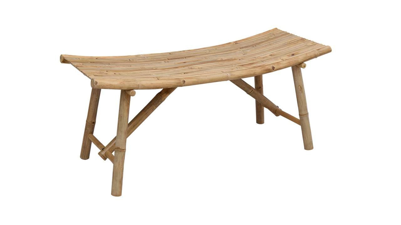 vidaXL Natural  Bamboo 110 x 45 x 50cm Garden Bench