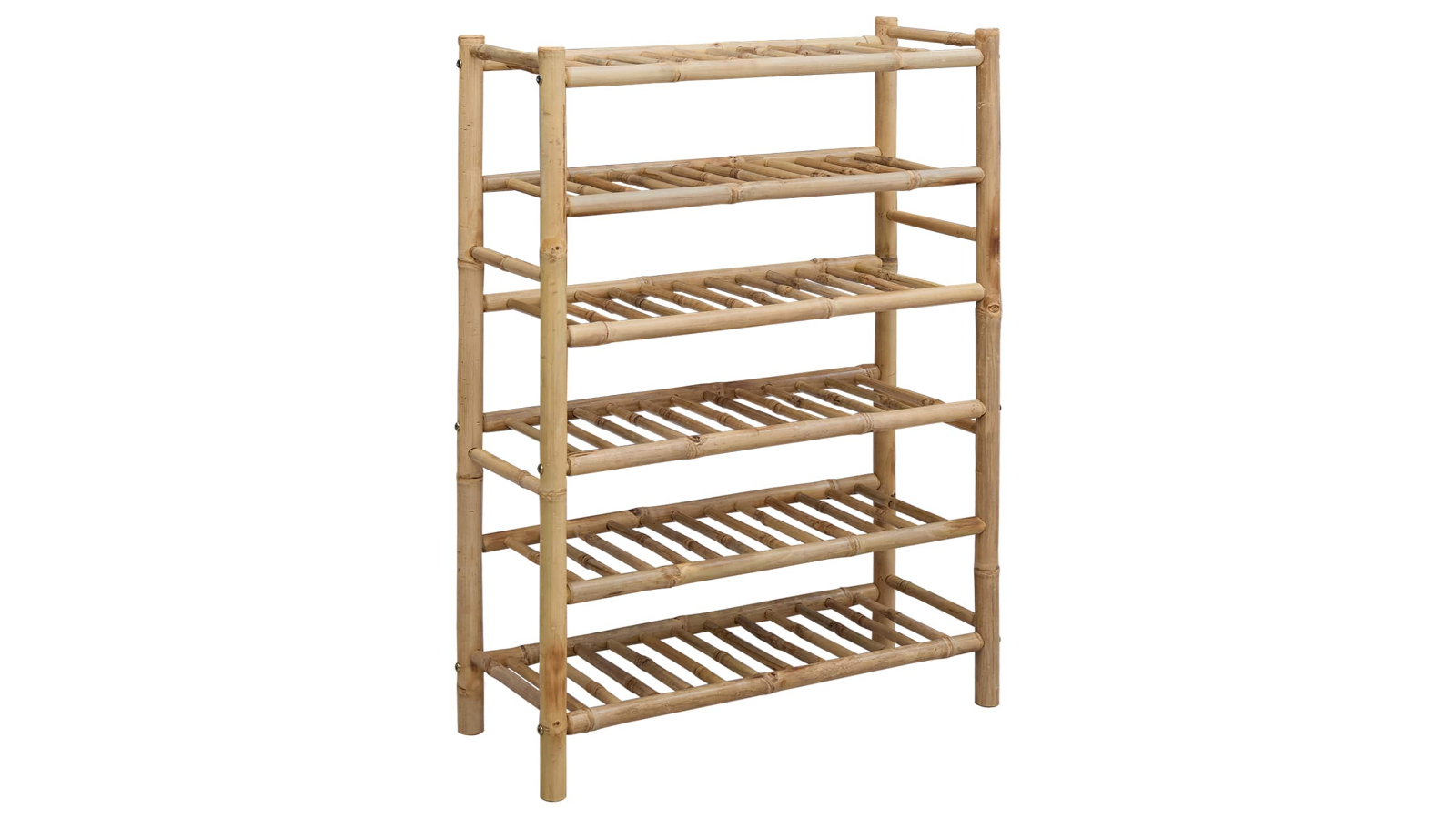 vidaXL Natural Bamboo Shoe Rack with Shelf