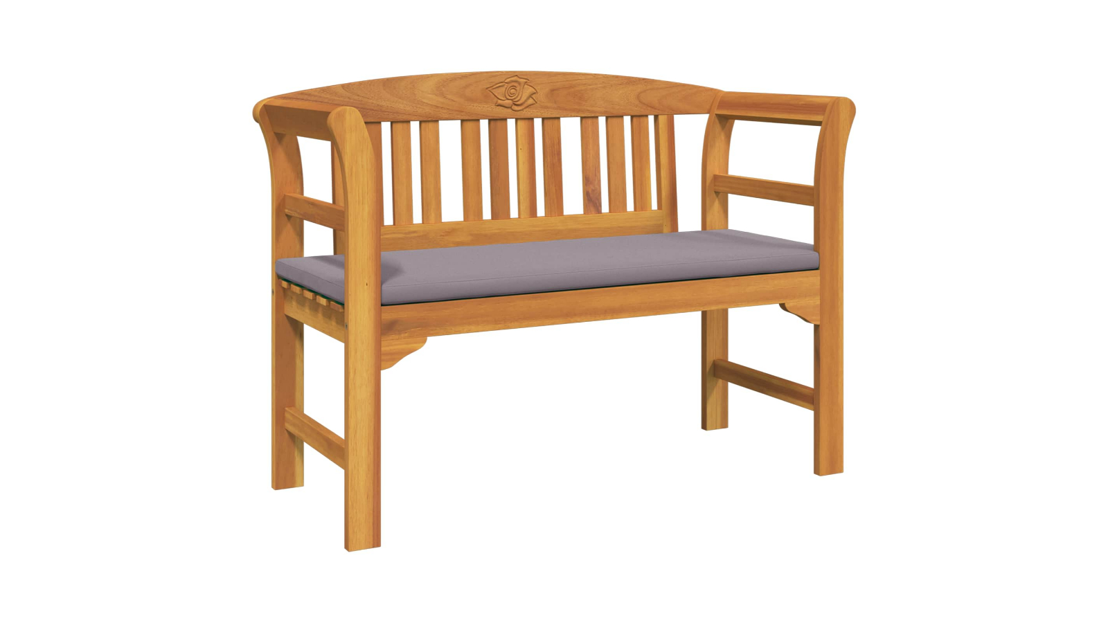 vidaXL 114 x 46 x 82.5cm Solid Acacia Wood Rose Bench - Natural