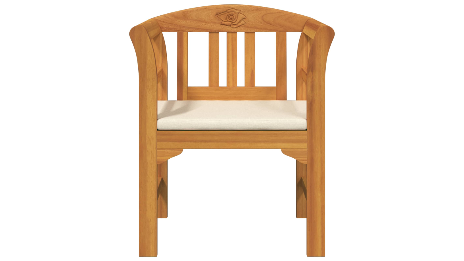 vidaXL Natural Solid Acacia Wooden 68.5 x 46 x 82.5cm Rose Bench