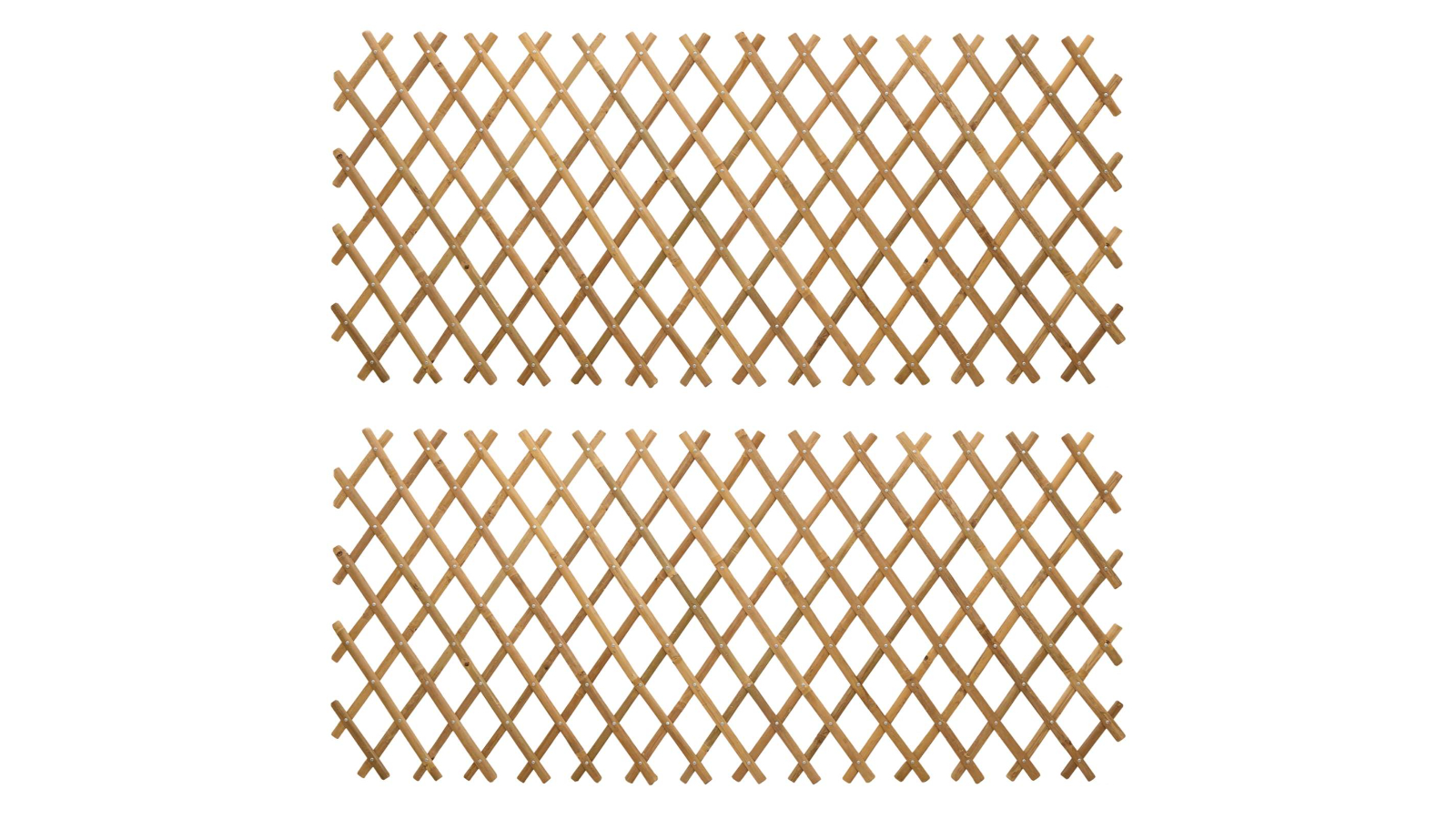 vidaXL 2 Piece 100 x 05cm Bamboo Expandable Trellis Fence - Light Brown