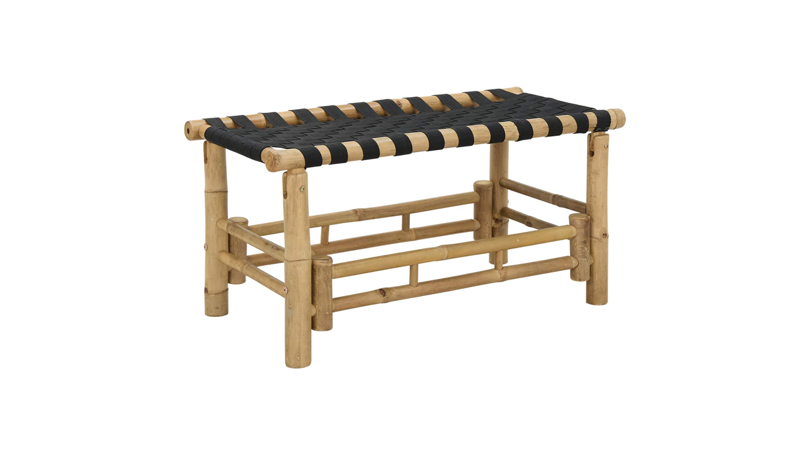 vidaXL Natural Bamboo Garden Bench - 80 x 38 x 40cm
