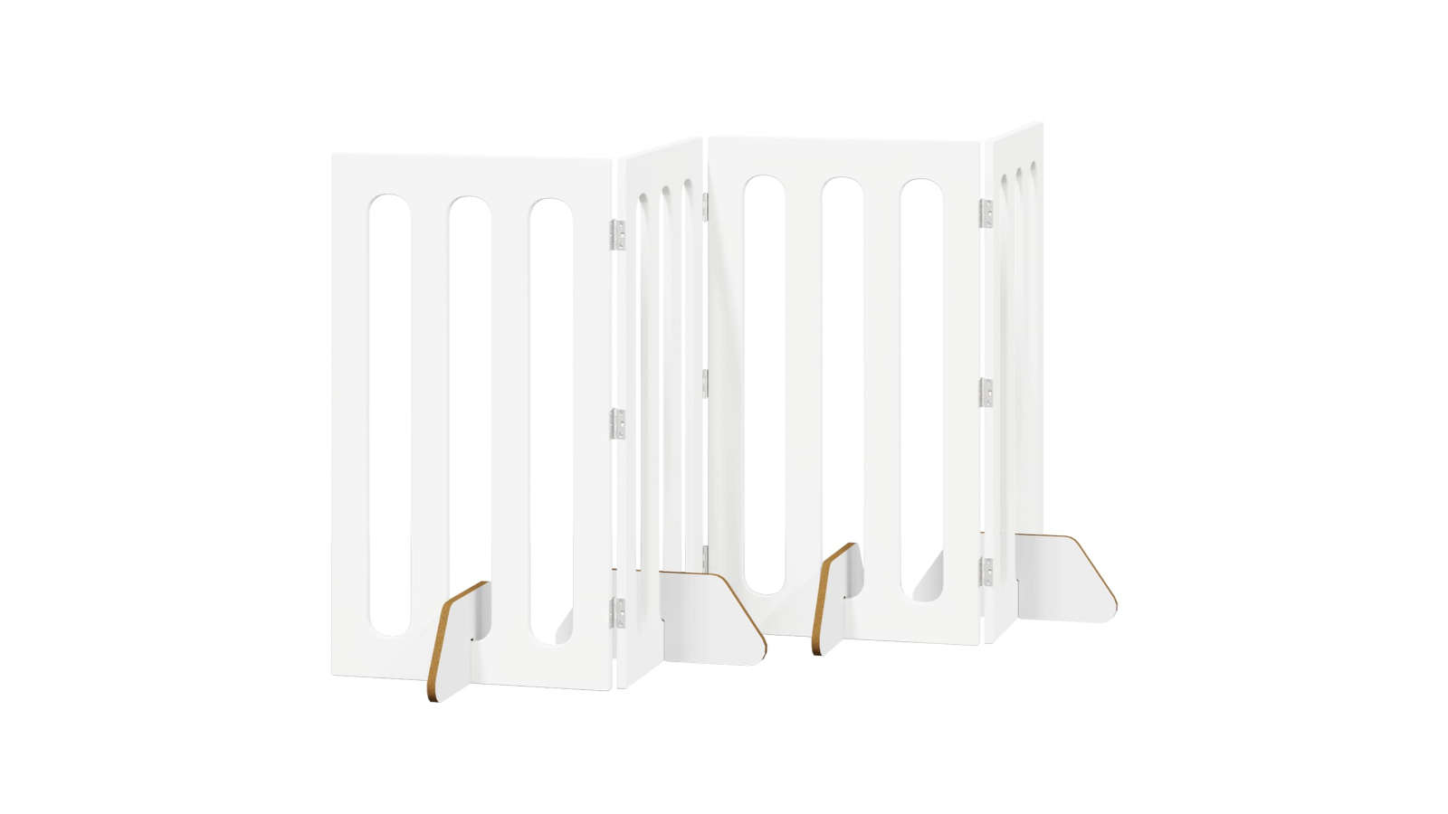 vidaXL 4 Piece White Engineered Wood 201 x 38 x 90cm Folding Pet Fence