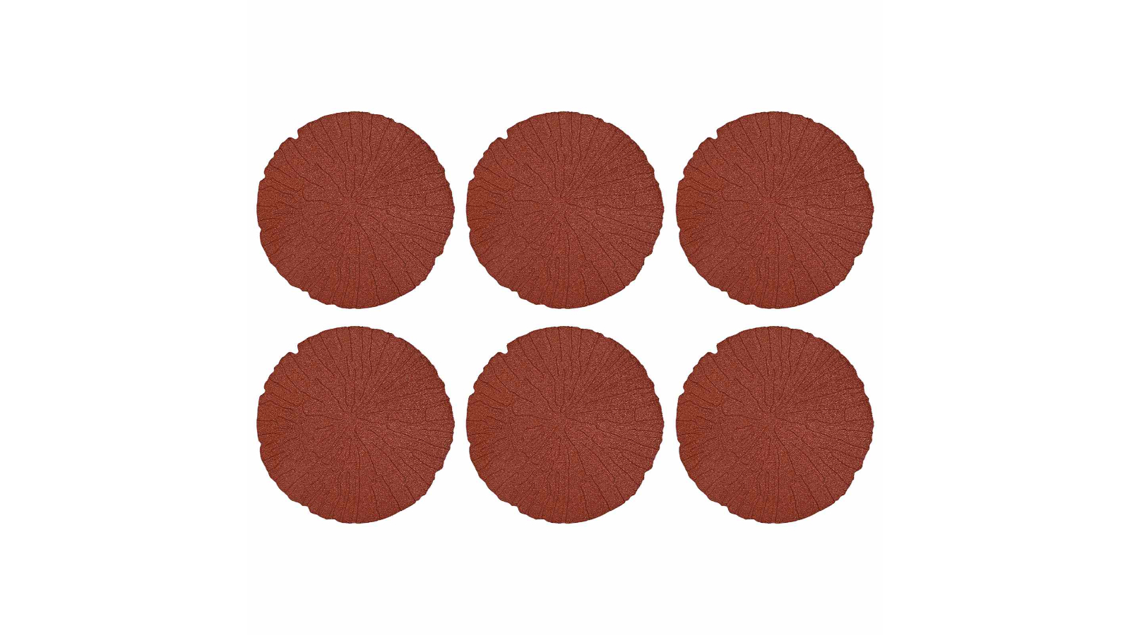 vidaXL 6 Piece Rubber 45 x 1.8cm Stepping Stone - Red