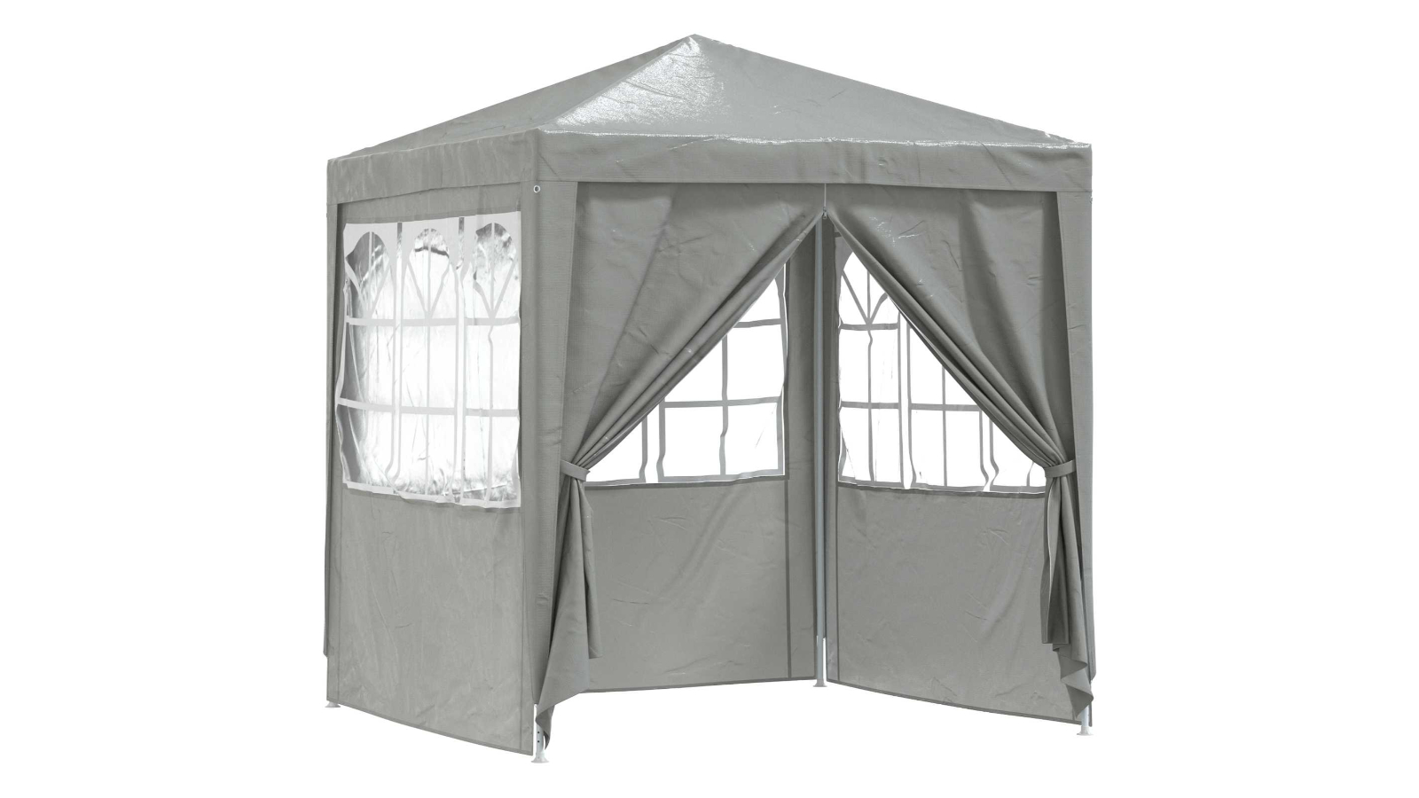vidaXL Light Grey PE and Steel Party Tent - 200 x 200 x 240cm