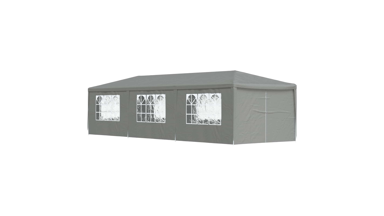 vidaXL Light Grey PE/Steel Party Tent - 900 x 300 x 255cm