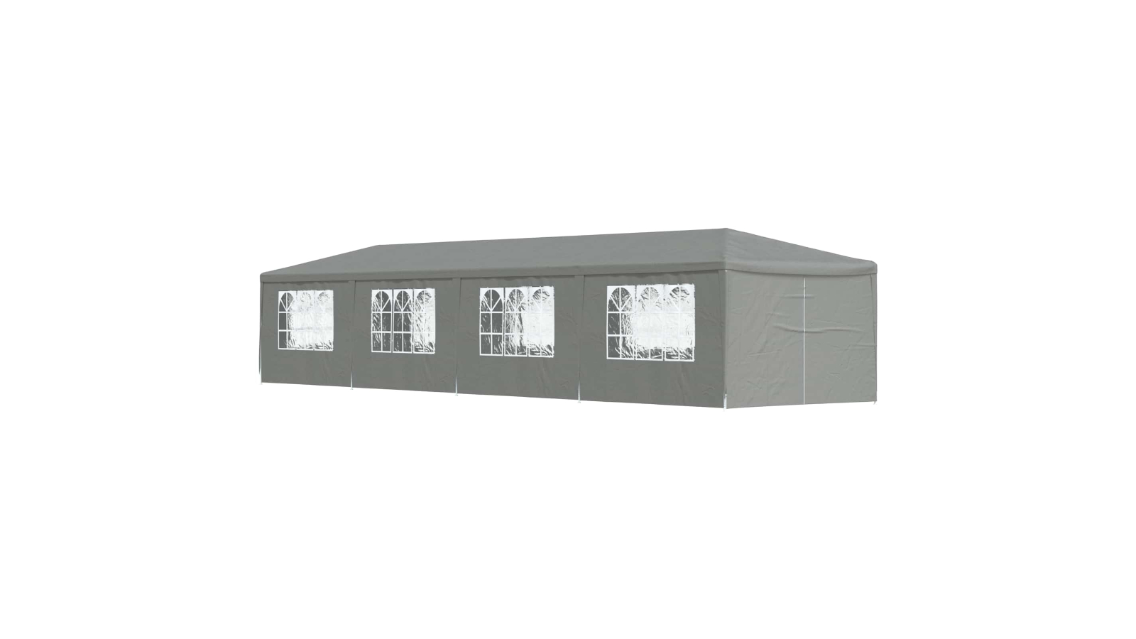 vidaXL Light Grey PE/Steel Party Tent - 1200 x 300 x 255cm