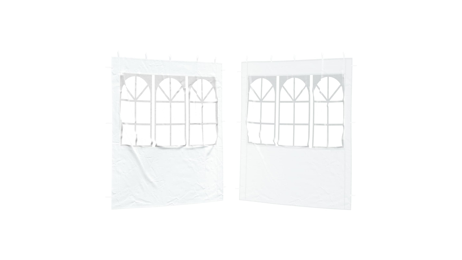 vidaXL 2 Piece PE/Steel 200 x 195cm Sidewall Party Tent - White