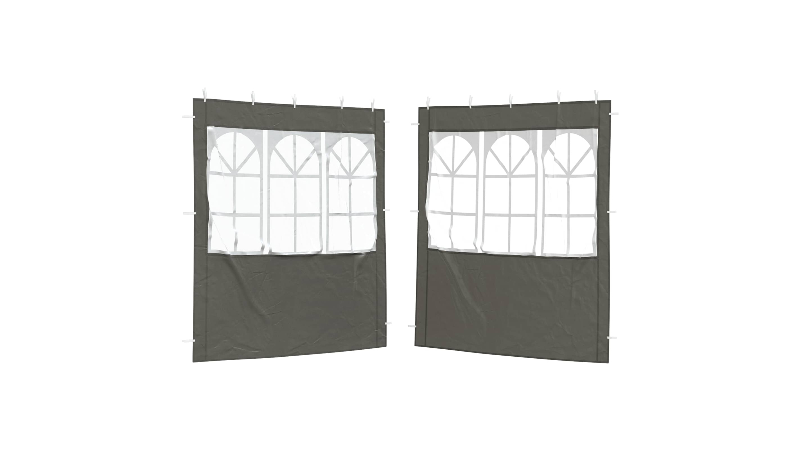 vidaXL 2 Piece PE/Steel 200 x 195cm Sidewall Party Tent - Anthracite