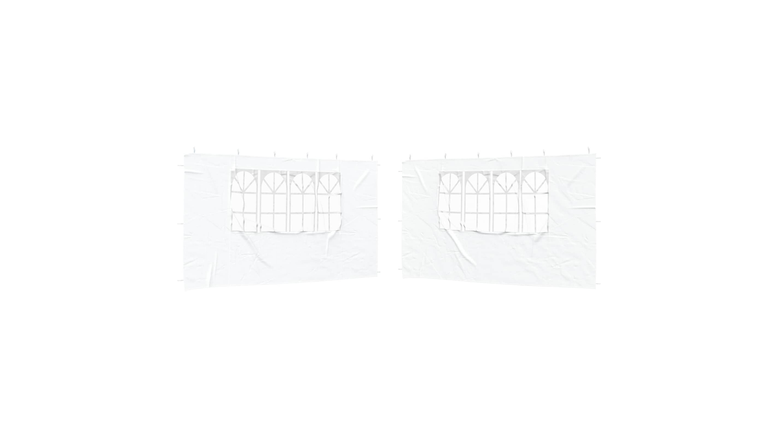 vidaXL 2 Piece PE/Steel 400 x 195cm Sidewall Party Tent - White