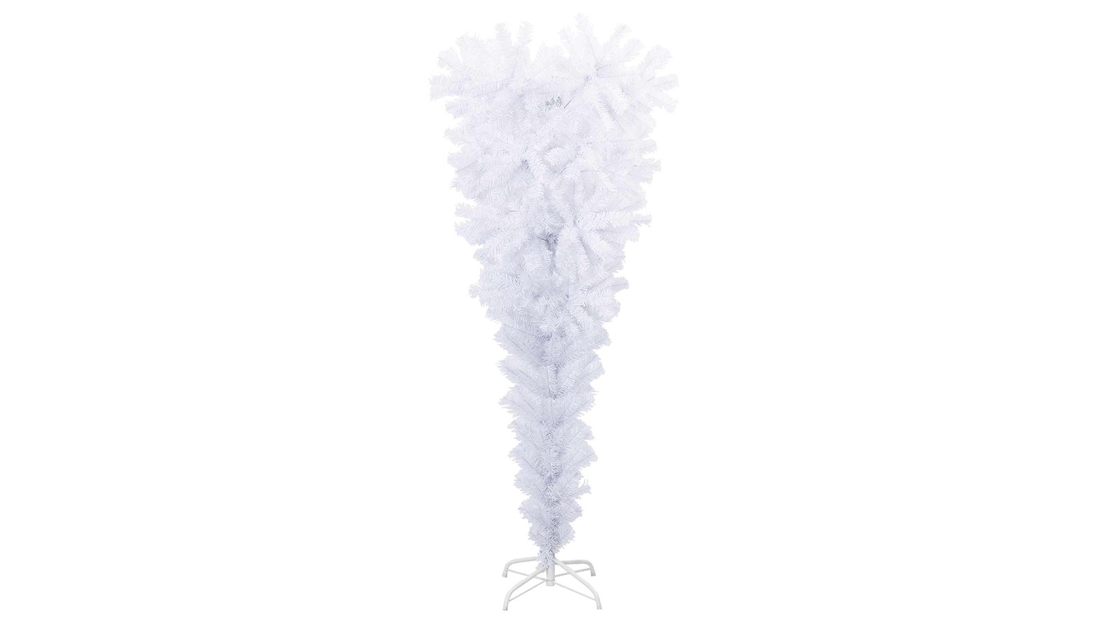 vidaXL White PVC and Steel Artificial Christmas Tree with Stand - 150cm
