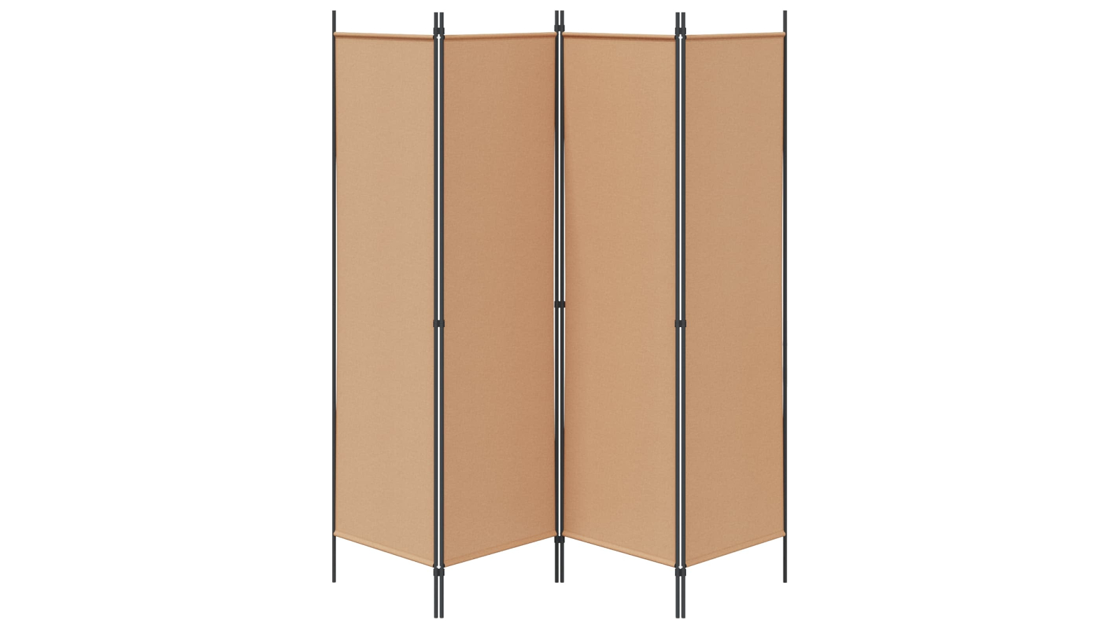 vidaXL Beige Fabric 4-Panel 200 x 180cm Room Divider