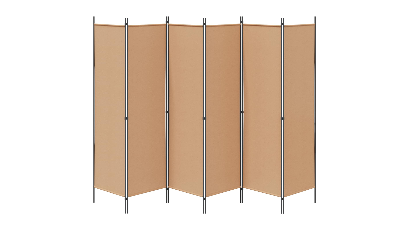 vidaXL Beige Fabric 6-Panel 300 x 180cm Room Divider