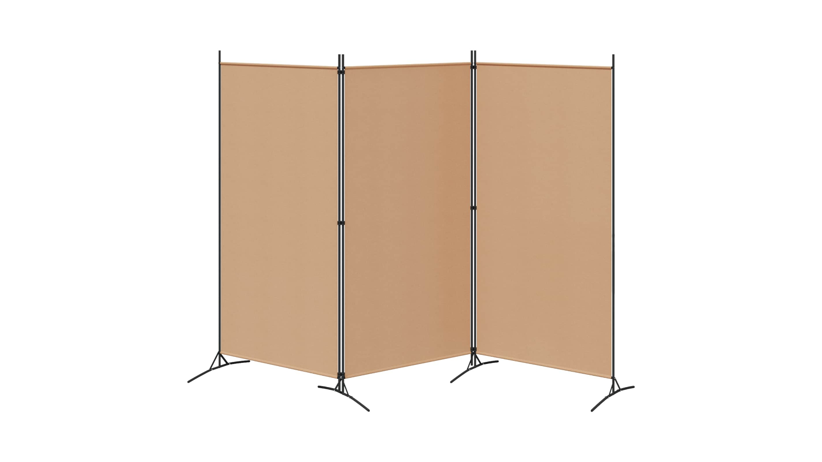 vidaXL Beige Fabric 3-Panel 260 x 180cm Room Divider