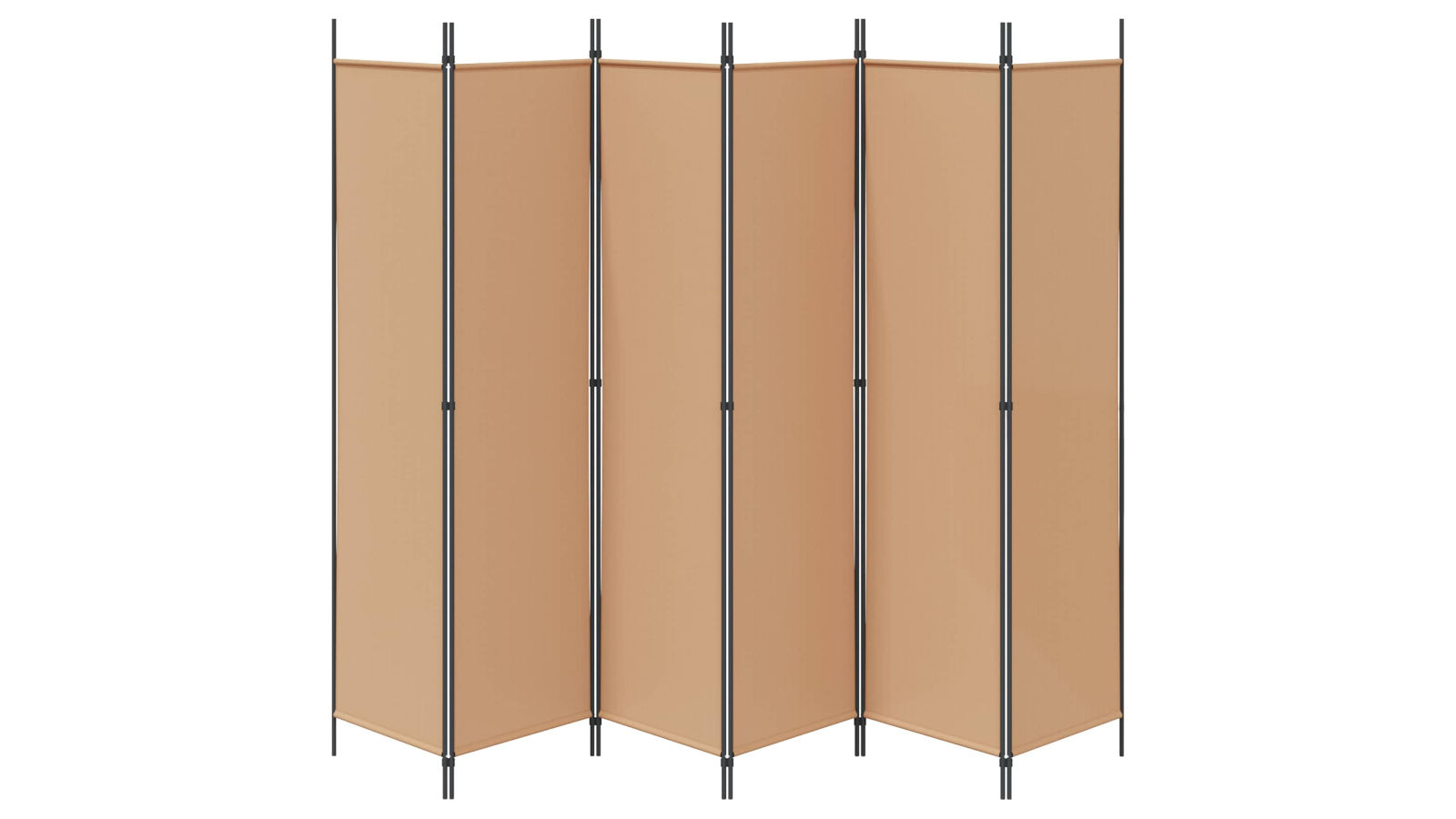 vidaXL Beige Fabric 6-Panel 300 x 200cm Room Divider