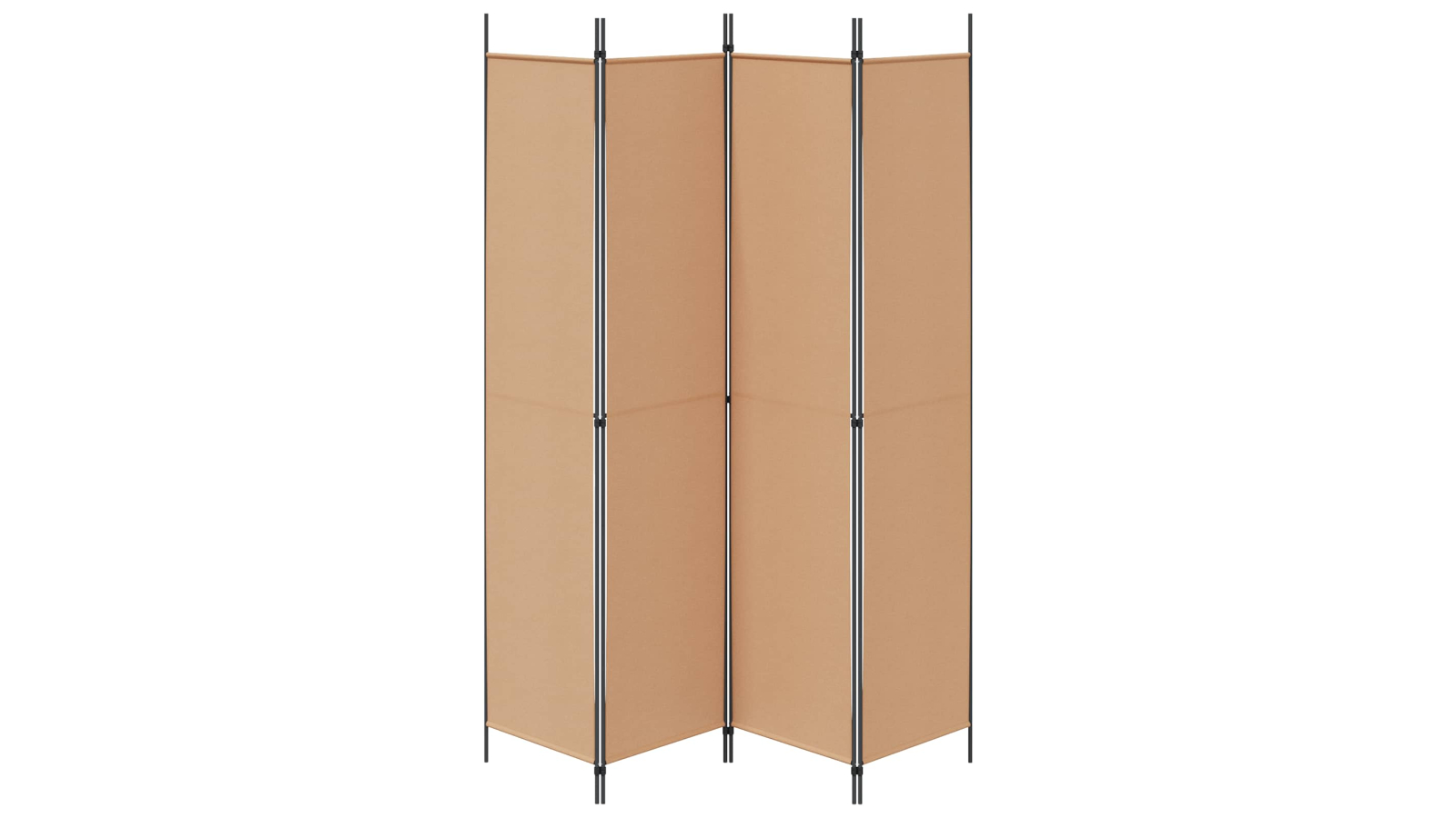 vidaXL Beige Fabric 4-Panel 200 x 220cm Room Divider
