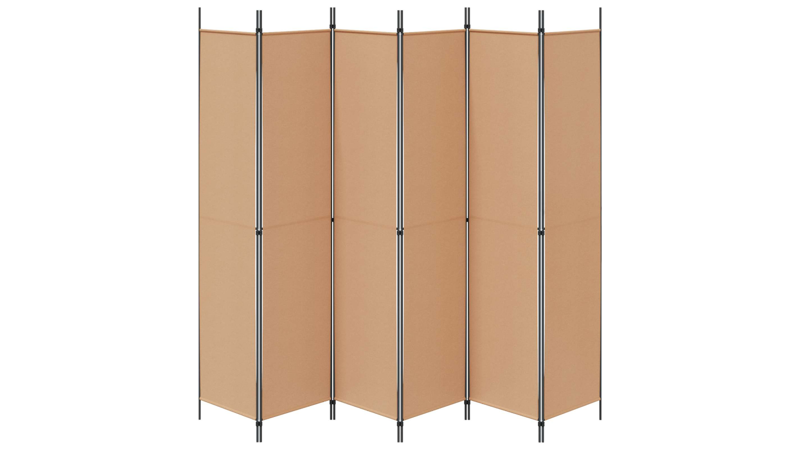 vidaXL Beige Fabric 6-Panel 300 x 220cm Room Divider
