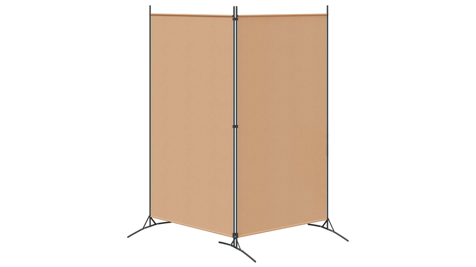 vidaXL Beige Fabric 2-Panel 175 x 180cm Room Divider