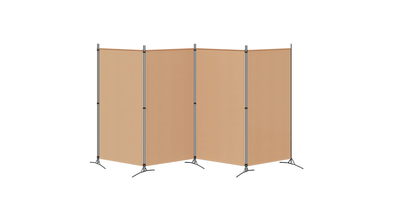 vidaXL Beige Fabric 4-Panel 346 x 180cm Room Divider