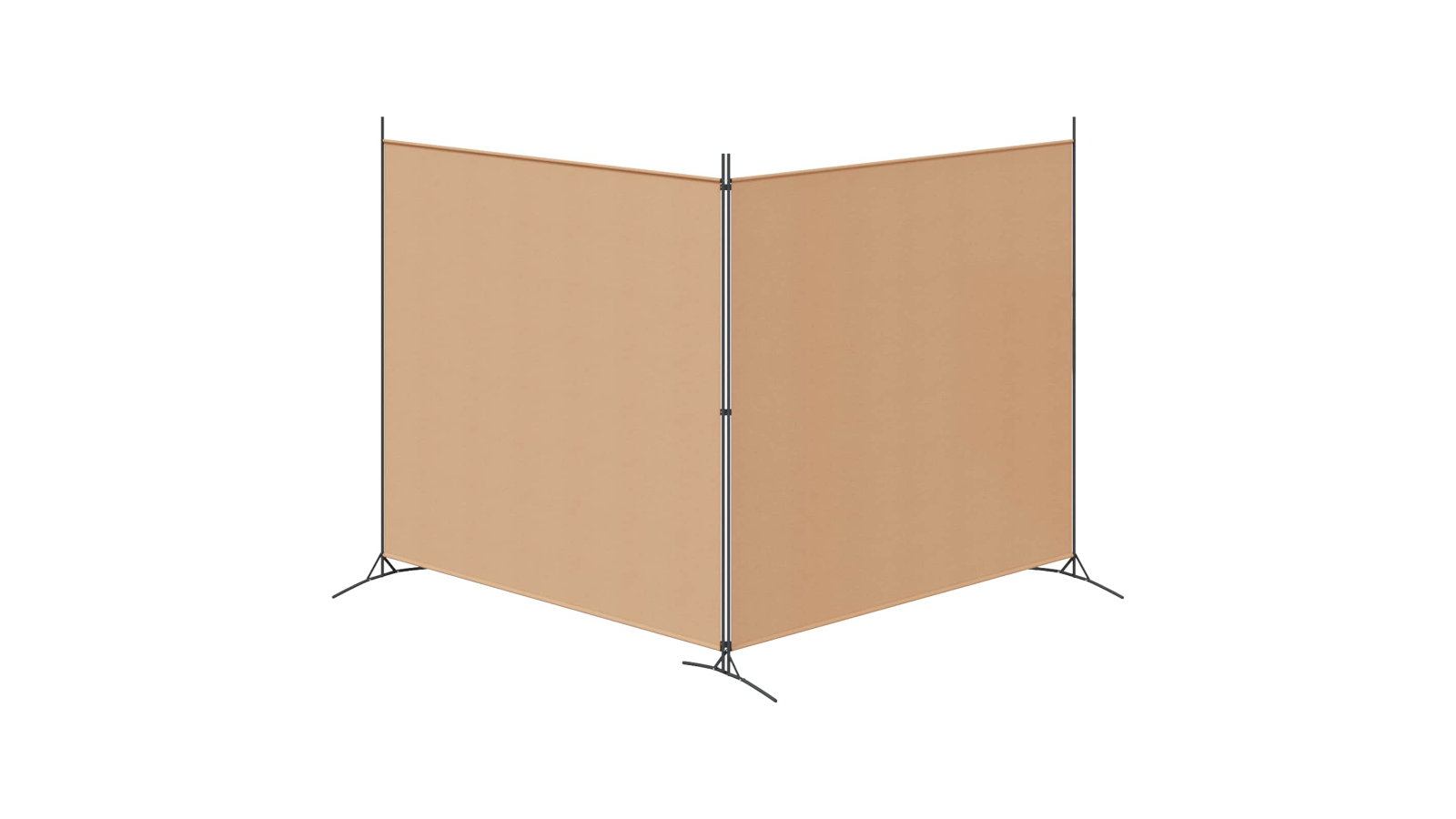 vidaXL Beige Fabric 2-Panel 348 x 180cm Room Divider