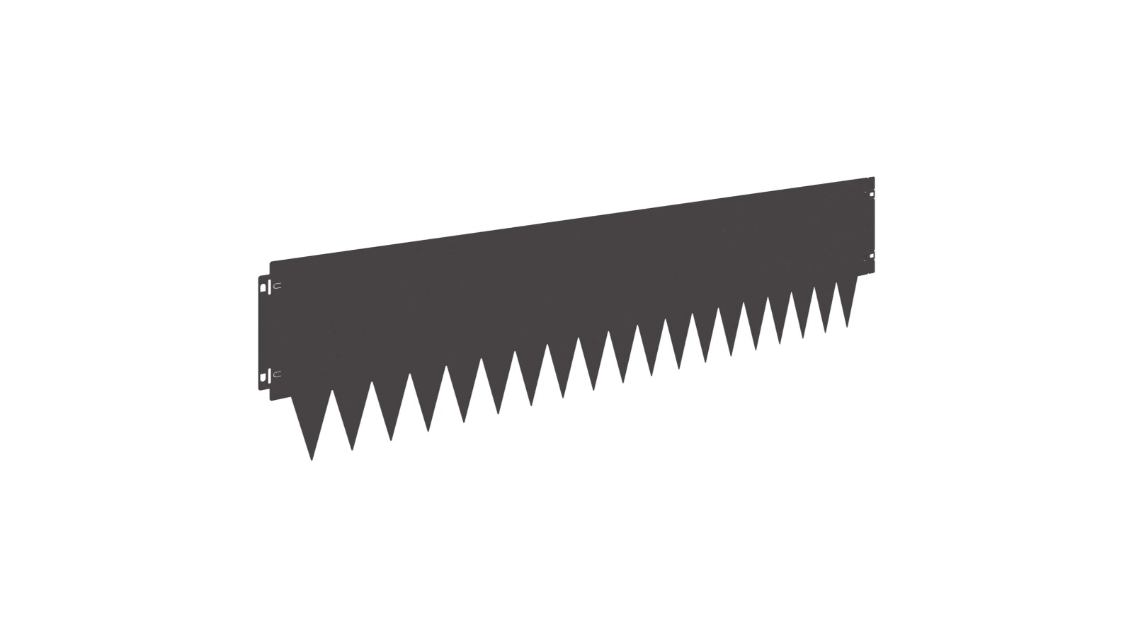 vidaXL 20 Piece Black Metal Lawn Edging - 103 x 25cm