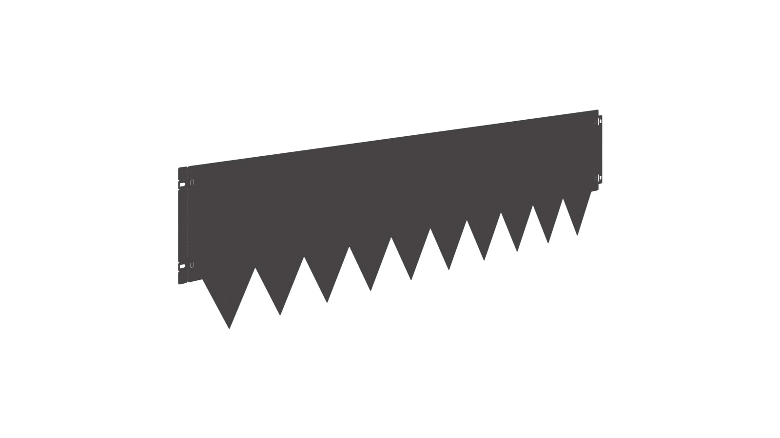 vidaXL 10 Piece Black Metal Lawn Edging - 103 x 30cm