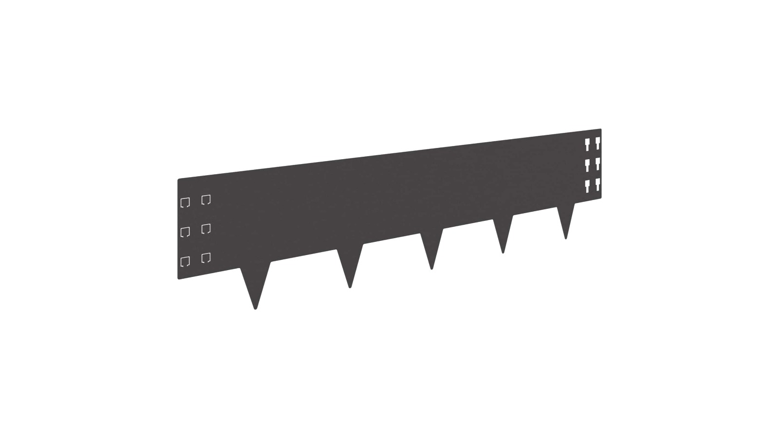 vidaXL 10 Piece Black Steel Lawn Edging - 100 x 25cm